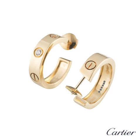 cartier love earrings full diamond